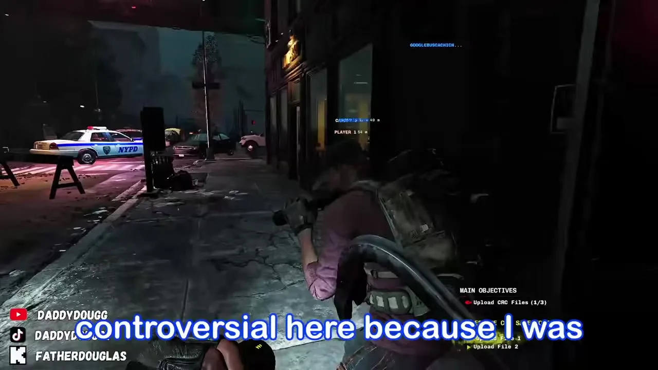 Responder shoving a Walker to create space before swinging
